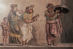 Street musicians (Pompeii, before 79 AD)