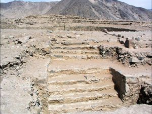 Stepped platform at Caral (ca. 2200 BC) - Norte Chico architecture