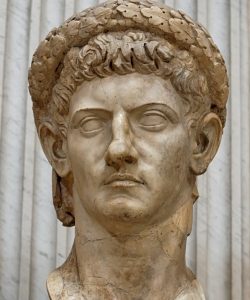 The Roman emperor Claudius in marble: a white man with a rather nasty expression