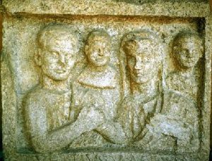 A Roman family on a tombstone