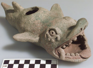 A Maya pottery shark, from Belize