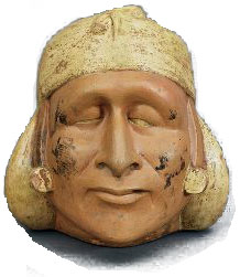 Moche portrait of a blind man, 400-500 AD (thanks to Oberlin College)