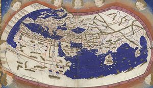 A copy of Ptolemy's map of the world