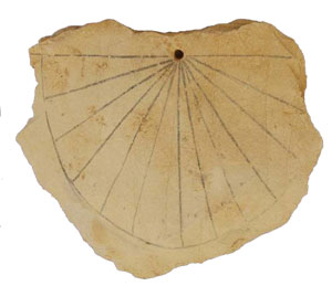 Egyptian sundial (Valley of the Kings, ca. 1300 BC)