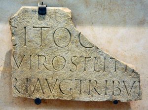 The tombstone of Tacitus: a Roman inscription, broken off