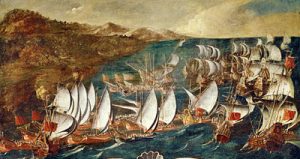 Venice and the Ottoman Fleet in a naval battle (1661)