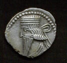 A coin of the Parthian emperor Vologeses III
